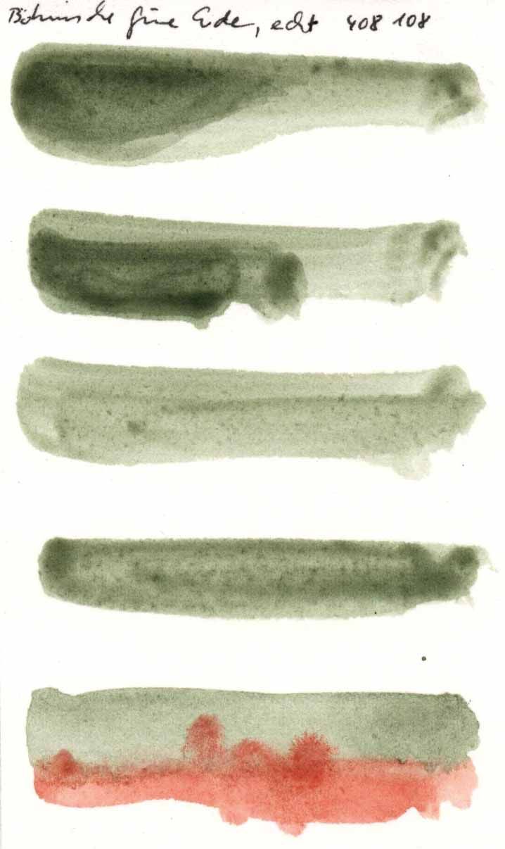 Kremer akvarel - česká zelená země (plast, 3 x 1,8 x 1 cm)